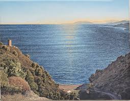 Cliffs of Maro Painting by Billie Joyce Fell