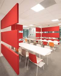 Traitement Acoustique D Un Restaurant D Entreprise Myopenspace Panneaux Acoustiques Acoustique Decoration Bureau