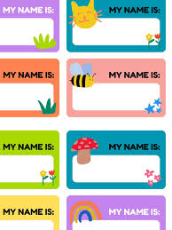 Printable Kids Name Tags, Colorful Party Decor (canva Editable, Digital  Download) - Etsy UK