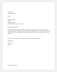 I am writing this letter to request a change of bank account in your records. Request Letter To Change Salary Transfer Method Via Bank Account Word Excel Templates