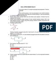 Materi ipa listrik kelas 6. Soal Listrik Dinamis Kelas 9 Pdf