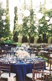 Round Tables Plus The Navy Blush Wedding Palette Really Pop In This Outdoor Setting Navy Blush Weddings Outdoor Wedding Wedding Colors