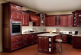 All Solid Maple Wood Kitchen Cabinets 10x10 Rta Jsi Georgetown Cherry Stained Classy Kitchen Cherry Cabinets Kitchen Kitchen Cabinet Design