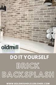 Diynetwork.com experts show how to install a brick backsplash in a kitchen. Brick Backsplash Diy Home With Krissy