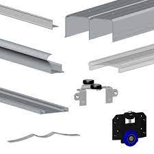 Étape 2 porte de placard : Kit Slid Up 280 Aluminium Anodise Argent Pour 3 Portes De Placard Coulissantes 18 Mm Rail 3 M 50 Kg Leroy Merlin