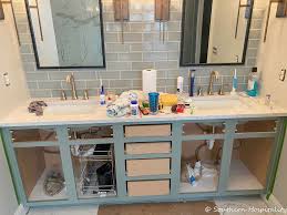 Fast cabinet doors offers custom cabinet doors, drawer fronts and cabinet hardware to complete whether replacing a single cabinet door under your bathroom sink or updating all of your kitchen. How To Update An Old Vanity With New Drawers Doors And Paint Southern Hospitality