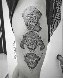 See No Evil Hear No Evil Speak No Evil Tattoo Sleeve Rita Nouvelle See No Evil Hear No Evil Speak No Evil Monkey Tattoo Geometric Tattoo Geometric Animal Tattoo Monkey Tattoos