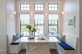 Cottage Dining Nook With Face To Face Benches Cottage Dining Room