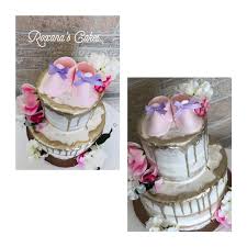 Minnie mouse cakes, elephant cakes, owl cakes, lion king cakes, hello kitty cakes, princess cakes, whale there are many types of baby shower cakes and cupcakes which are made by different pastry chefs. Baking With Roxana S Cakes Semi Naked Cake With Gold Drip And Baby Shoes On Top