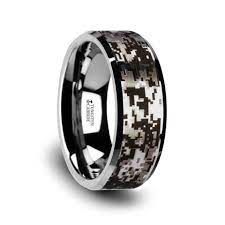 Silicon Tungsten Carbide Ring With Engraved Digital Camouflage 8mm Tungsten Carbide Wedding Rings Engagement Rings Vintage Halo Hunting Wedding Rings