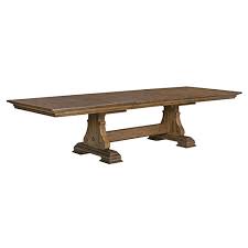 Constructed of solid birch, linga, and other select hardwoods in a beautiful antique finish. Portolone Carusso Trestle Table La Z Boy