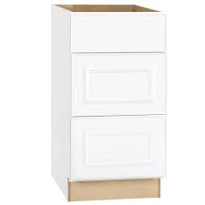 Hampton Bay Hampton Assembled 18x34 5x24 In Drawer Base Kitchen Cabinet With Ball Bearing Drawer Glides In Sat Base Cabinets Hampton Bay White Kitchen Drawers