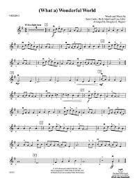 What A Wonderful World 1st Violin Digital Sheet Music By Sam Cooke Sku Ax 00 Pc 0001718 Vn1 Digital Sheet Music Sheet Music Violin Music