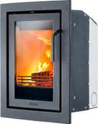 Wood burning fireplace insert modern. Wood Burning Fireplace Insert I4 Modern Four Sided Frame Contura