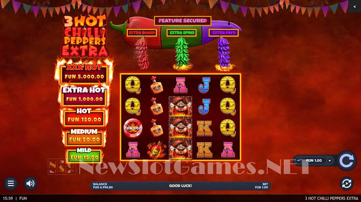 3 Hot Chilli Peppers Extra Slot Review & Demo by Iron Dog - Play Free Online