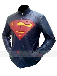 Man Of Steel Jacket Blue Leather Superman Jacket Celebrities Leather Jacket Leather Jacket Style Hooded Jacket Design