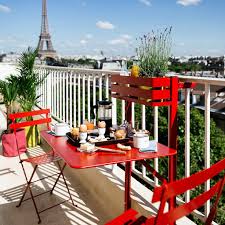Fermob Bistro Balcony Table France Son Outdoor Dining Set Balcony Furniture Small Balcony