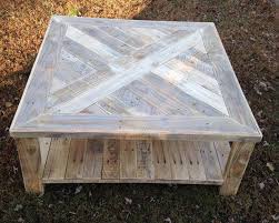 It is helpful to start with 3 pallets. Handcrafted Squared Pallet Coffee Table