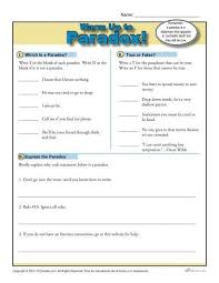 Paradox Warm Up Activity Figurative Language Worksheets Language Worksheets Figurative Language Lessons Figurative Language