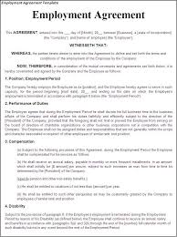 Printable Sample Employment Contract Sample Form Contract