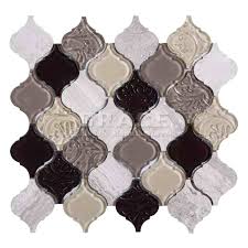 Discount glass tile store offers the largest selection of premium glass subway tiles at the lowest possible price. Arabesque Marble Mosaics Gray And Brown Crystal Large Wall Glass Tile Backsplash Buy Mosaics Gray And Brown Crystal Large Glass Tile Backsplash Product On Alibaba Com