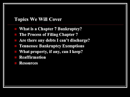 bankruptcy chapter 7 what you need to know if you are