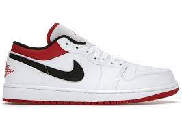 Jordan 1 red white black low. Jordan 1 Low White University Red Black 553558 118