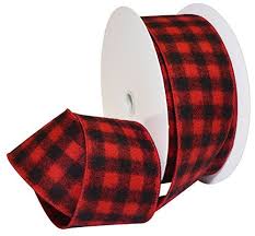 Black And White Plaid Ribbon Walmart Morex Ribbon Redblack Wired Buffalo Plaid Ribbon 212 Inches By 100 Feet Click On The Image For Additi Buffalo Plaid Ribbon Plaid Ribbon Red And Black Plaid