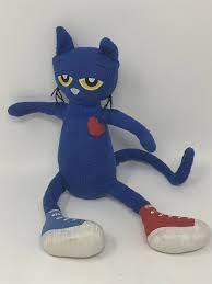 Merrymakers Plush Pete The Cat In Sneakers Toy Blue Stuffed Animal Doll 12 Tall Merrymakers Blue Stuffed Animals Soft Toy Animals Cat Plush