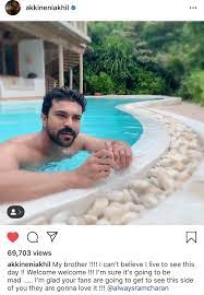 Alia bhatt is making her telugu debut opposite ram charan in rrr. Vamsi Kaka On Twitter Akhil Akkineni Welcomes Mega Powerstar Ram Charan To Instagram Ramcharan Akhil Ramcharanoninstagram
