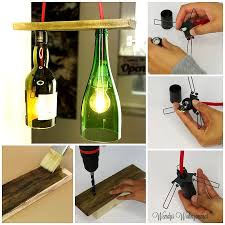 Deckenlampe Aus Flaschen Selber Machen Diy Anleitung Deutsch Lampe Bauen Lampe Selber Mach Lampen Selber Machen Flaschen Flaschenlampe Lampe Aus Flaschen