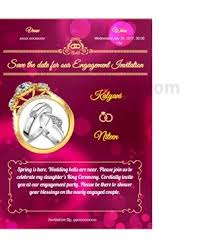 Make beautiful wedding,engagement invitation cards with couple name and date/time. Free Engagement Invitation Card Maker Online Invitations
