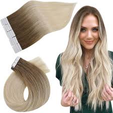 Ready in seconds and customisable to suit all hair types no matter if you want to be blonder, beachy'er, bouncey'er, tindery'er, or just couchy'er. Easyouth Tape In Hair Extensions Short Hair Brown Dip Dye Blonde Double Sided Tape Hair Extensions Real Human Hair Tape In Balayage Hair Extensions 12 Inch 20pcs 30g Amazon Co Uk Beauty