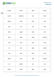 And the other tells its type within that class. Compound Nouns Esl Games Activities Worksheets