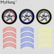 3m Reflective Tape Car Motorcycle Rim Stripe 16 17 Wheel Decal Stickers Car Accessories Car Rim Tape Sticker 16pcs Per Set Car Rim Tape 3m Reflective Tapereflective Tape Aliexpress