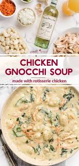 30 Minute Rotisserie Chicken Gnocchi Soup Recipe In 2020 Chicken Gnocchi Soup Chicken Gnocchi Gnocchi Soup