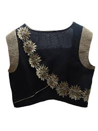 Black And Gold Combination Blouse Designs Black And Gold Saree Blouse Blouse Designs Silk Black Blouse Designs Blouse Work Designs