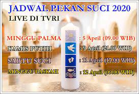 Berikut ini jadwal dan link live streaming misa rabu abu pada 17 februari 2021 di sejumlah paroki di jakarta dan surabaya. Jadwal Misa Pekan Suci 2020 Live Di Tvri I H S