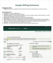 9+ Sample Billing Statements | Sample Templates
