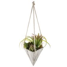 So in today's post i decided to give you the eight, yes, eight ways you can hang paper flowers! Air Plants In Hanging Marble Triangle Planter Hobby Lobby 1565506