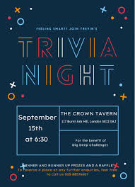 You want to make sure that all patrons will know the rules of your trivia game before the night starts. The Crown Tavern On Twitter Trivia Night 15th September We Are Pleased To Announce That Our Very Own Trevin Will Be Hosting A Trivia Night Next Wednesday At 6 30pm The Money Raised