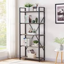 Maybe you would like to learn more about one of these? On Sale Bon Augure Bookshelf 5 Tier Etagere Bookcase Wood And Metal Open Shelving Unit Vintage Industrial Shelf Dark Oak Home Kitchen Up To 65 Off Www Animationxpress Com