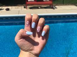A mani like this can also be dressed up or down to suit any occasion. Yellow Butterfly Acrylic Nails Short Novocom Top