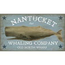 There is a metal hook attached to the back of. Nantucket Whale Wall Art
