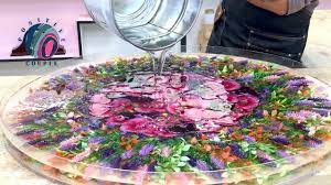 Some dried and pressed flowers will become totally translucent when exposed to resin. Amazing Table Of Flowers And Epoxy Resin Udivitelnyj Stol Iz Cvetov I Epoksidnoj Smoly Youtube