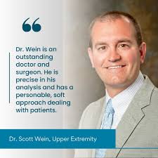 Meet Dr. Wein, Hand, Wrist, and Elbow specialist at Raleigh Orthopaedic!  Dr. Scott Wein is a board-certified, fellowship-trained orthopedic surgeon  specializing in hand and upper extremity surgery. Dr. Wein treats patients  at