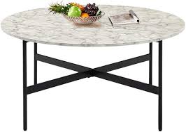 While designing the interior of a house, a center table is considered an important piece of furniture. Buy White Marble Round Coffee Table For Living Room With A Modern Design Sofa Center Table Easy Maintenance With Black Steel Metal Base 36inch Online In Vietnam B093t22vgy