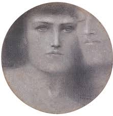 Study for Caresses by Fernand Khnopff (1858-1921)