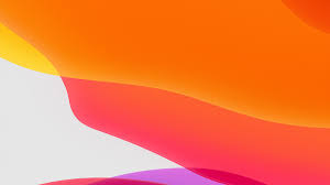 Bj42 Apple Iphone Ios13 Background Orange Art Wallpaper