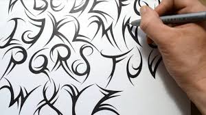 How To Draw A Tribal Font Tattoo Fonts Alphabet Tattoo Lettering Design Your Tattoo Cool college alphabet coloring for your sports teams. tattoo fonts alphabet tattoo lettering